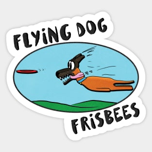 Flying Dog Frisbees Sticker